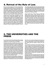 Editorial: The Universities and the Press