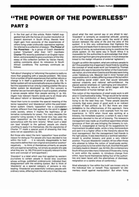 'The Power of the Powerless' Part 2