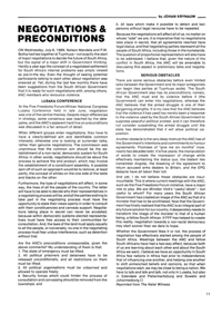 Negotiations and Preconditions