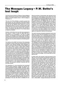 The Mossgas Legacy - P. W. Bothas Last Laugh