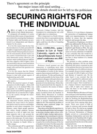 Securing Rights for the Individual