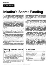 Editorial: Inkathas Secret Funding