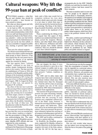 
Cultural Weapons: Why Lift the 99-Year Ban at Peak of Conflict?
