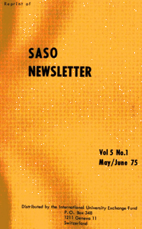 SASO Newsletter May 1975