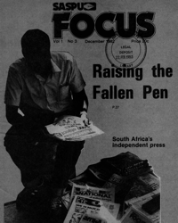 SASPU Focus Volume 1 Number 3 December 1982