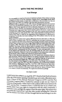 With the PAC in exile by Vusi Shange