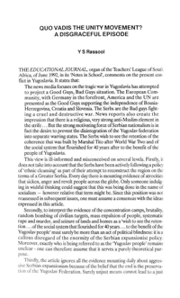 Quo Vadis the Unity Movement?