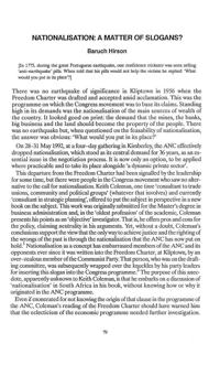 Nationalisation: a matter of slogans?