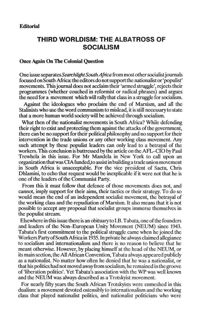 Third worldism: the albatross of socialism