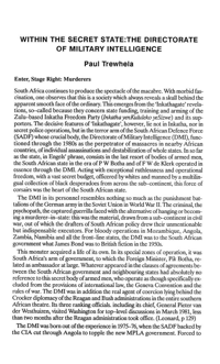 
Within the secret state: the directorate of military intelligence
