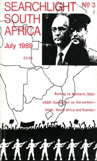 Searchlight South Africa Number 3 July 1989 ISSN 0954-3384