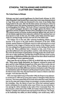 
Ethiopia, the Falashas and Kurdistan: a latter-day tragedy
