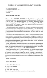 The Case of Samuel Mngqibisa (Elty Mhlekazi)