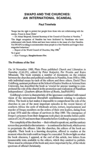 
SWAPO and the Churches: an international scandal
