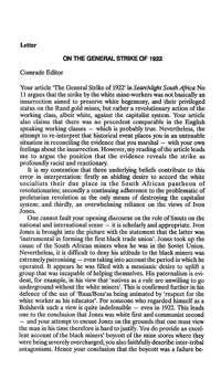 Letter on the general strike of 1922