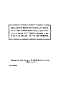 Presidential Address