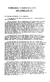 
An address delivered to the United Nations Committee
