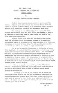 
The Black Sash National Conference Port Elizabeth 1965 Opening Address
