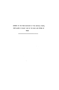 Address on the role and future of NUSAS