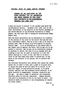 
Address on the Sixth National Day of Affirmation and Human Freedom in the Great Hall, University of the Witwatersrand. Thursday, 6th June, 1968
