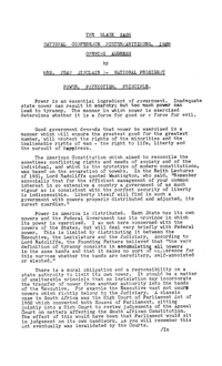 
Power, patriotism, principle: Opening Address presented at the Black Sash National Conference held at Pietermaritzburg, 1969
