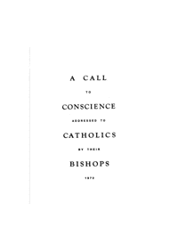 
A call to conscience addressed to Catholics by their Bishops
