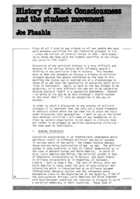 
History of Black Consciousness and the student movement

