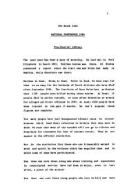 
Presidential Address to the Black Sash National Conference held at Durban, 1986
