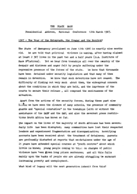 
1987, the year of the Krimpvark, the cougar of the rooibok? presidential Address to the Black Sash National Conference held at Cape Town, 1987
