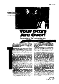 Your days are over: the promises of God confronts the State
