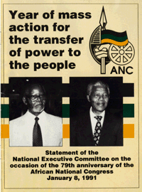 Statement of the National Executive Committee on the occasion of the 79th anniversary of the African National Congress, January 8, 1991
