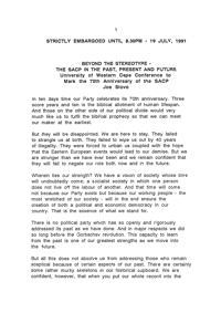 Beyond the stereotype: the SACP in the past, present and future
