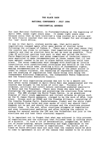 
Presidential Address to the Black Sash National Conference held at Cape Town, 1994

