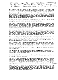 
Statement of the United Democratic Front General Secretary to the Annual General Meeting of the South African Health Workers Congress   
