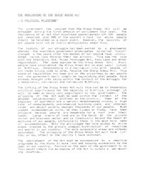 
The abolishing of the Group Areas Act: A political milestone
