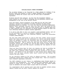 
United Democratic Front/African National Congress/COSATU press statement

