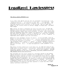 
Legalized Lawlessness : The public safety amendment bill 
