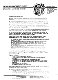 
Proposed joint statement on: call for national unity against apartheid and the emergency
