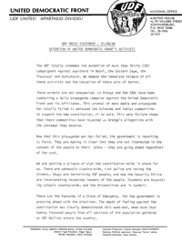Detention of United Democratic Fronts activi