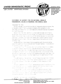 
Statement of support for the National Union of Mineworkers on the Day of Mourning for Kinross Dead  

