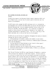
United Democratic Front statement on national detainees day
