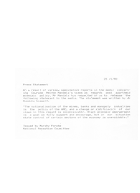 Press statement