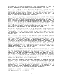 Statement of the United Democratic Front in r