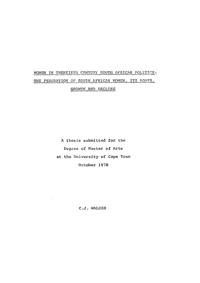 
Women in twentieth century South African politics: the Federation of South African Women, its roots, growth and decline
