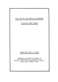 Natal and the 1960 Republican Referendum