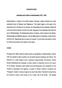 
Leadership and conflict in Bushbuckridge: struggles to define moral economics with the context of rapidly transforming political economies (1978-1990)
