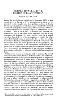 Richard Turner and the politics of emancipation by Duncan Greaves