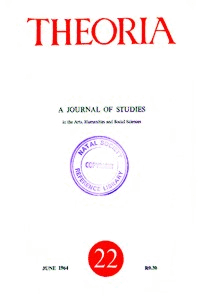 
Theoria: a journal of studies in the Arts, Humanities and Social Sciences No.22 1964
