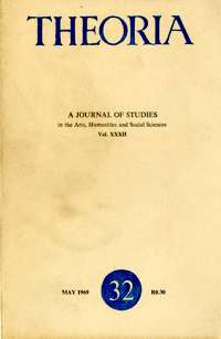 
Theoria: a journal of studies in the Arts, Humanities and Social Sciences No.32 1969
