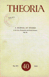 
Theoria: a journal of studies in the Arts, Humanities and Social Sciences No.40 1973
